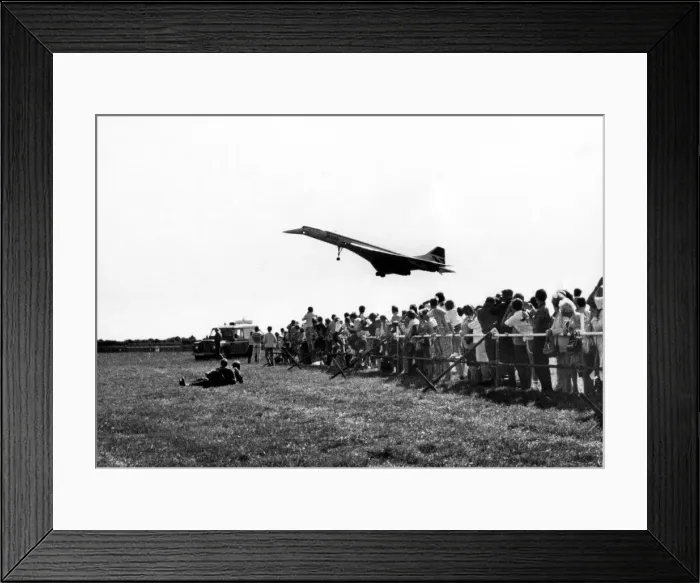 Framed Print : British Airways Concorde aircraft  /  airliner visits Newcastle Airport