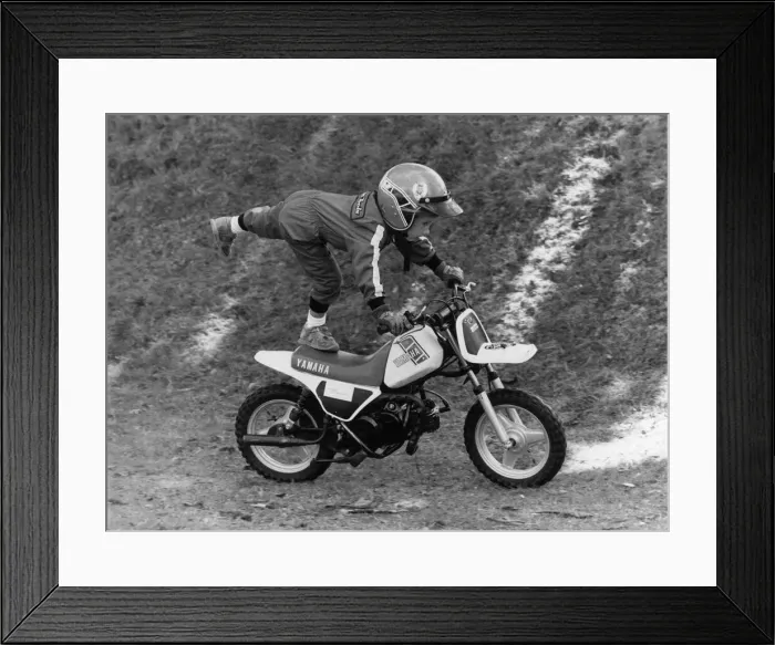 Framed Print : Children: Sports: Watch out Eddie Kidd and all you other stunt bike riders - a Framed Print : Children: Sports: Watch out Eddie Kidd and all you other stunt bike riders - a