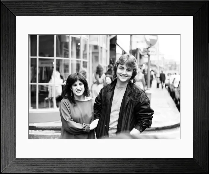 Framed Print : David & Elizabeth Emanuel, fashion designers, phootographed in Brooke Street, Mayfair Framed Print : David & Elizabeth Emanuel, fashion designers, phootographed in Brooke Street, Mayfair