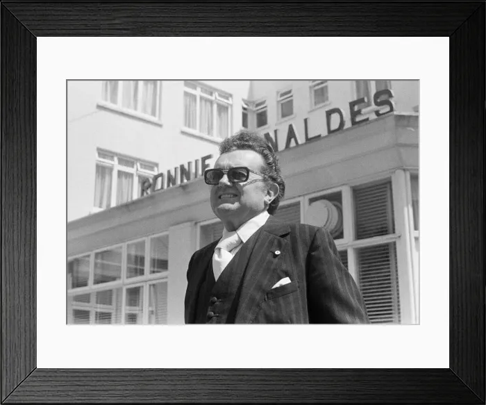 Framed Print : British musician Ronnie Ronalde pictured outside his hotel in St Martin, Guernsey Framed Print : British musician Ronnie Ronalde pictured outside his hotel in St Martin, Guernsey