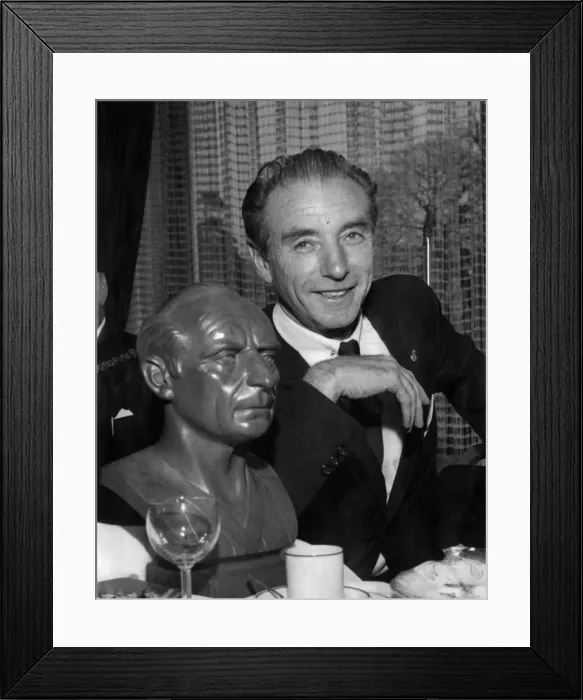 Framed Print : Sir Stanley Matthews sitting at the Luncheon to the sports writers at Trentham Gardens Framed Print : Sir Stanley Matthews sitting at the Luncheon to the sports writers at Trentham Gardens