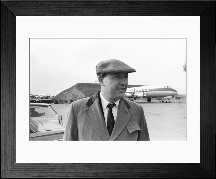 Framed Print : British United Airways managing director Freddie Laker with some of his own aircraft Framed Print : British United Airways managing director Freddie Laker with some of his own aircraft