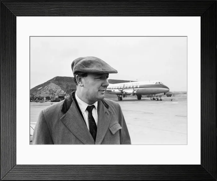 Framed Print : British United Airways managing director Freddie Laker with some of his own aircraft Framed Print : British United Airways managing director Freddie Laker with some of his own aircraft