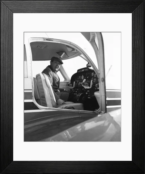 Framed Print : British United Airways managing director Freddie Laker with some of his own aircraft Framed Print : British United Airways managing director Freddie Laker with some of his own aircraft