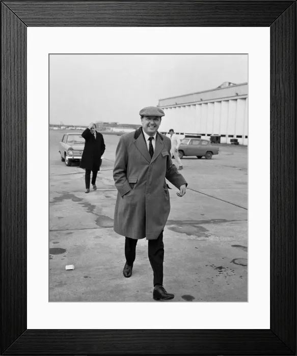 Framed Print : British United Airways managing director Freddie Laker with some of his own aircraft Framed Print : British United Airways managing director Freddie Laker with some of his own aircraft