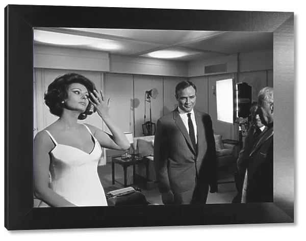 Sophia Loren Marlon Brando (centre) and Charlie Chaplin (left