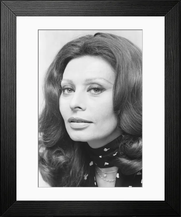 Framed Print : Sophia Loren seen here on location in Austria during the filming of the MGM movie