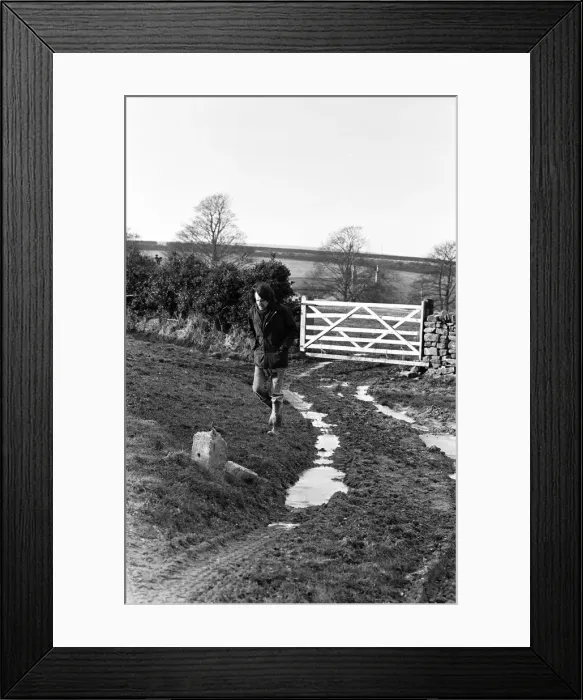 Framed Print : Russell Harty at his farm house near the market town of Settle in North Yorkshire Framed Print : Russell Harty at his farm house near the market town of Settle in North Yorkshire