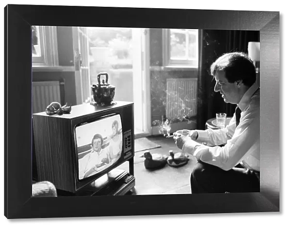 Russell Harty at home. 5th June 1980