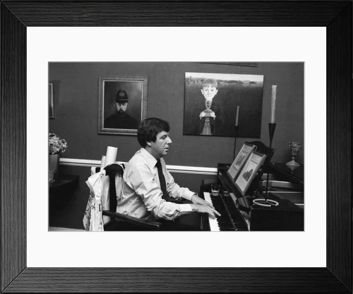 Framed Print : Russell Harty at home. 5th June 1980