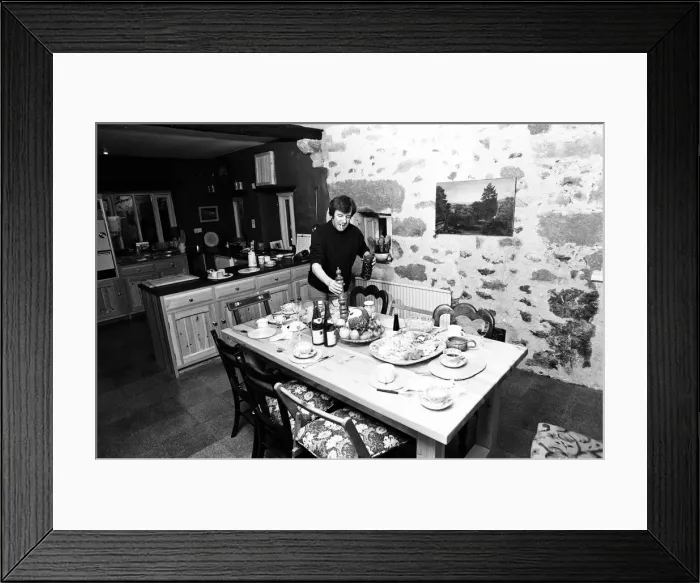 Framed Print : Russell Harty at his farm house near the market town of Settle in North Yorkshire