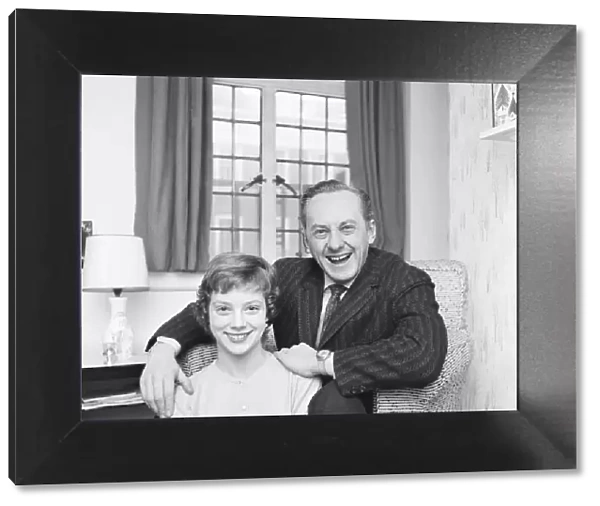 Tv presenter Hughie Green seen here at home with his 14 year old daughter Linda