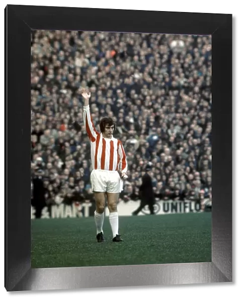Stoke City 3 v. Leeds 2. Alan Hudson of Stoke. 23rd February 1974
