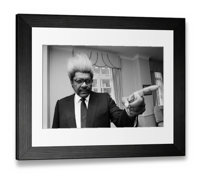 Framed Print : Don King American boxing promoter in London July 1986 Local Caption