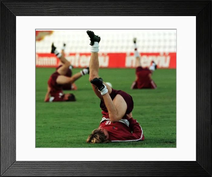 Framed Print : Heart of Midlothian football players during a team training session in Spain Framed Print : Heart of Midlothian football players during a team training session in Spain