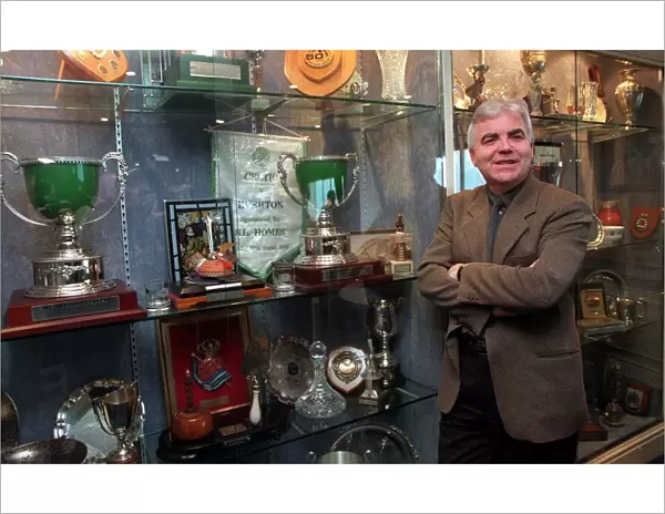 New Everton Vice Chairman Bill Kenwright pictured in the trophy room at Goodison Park