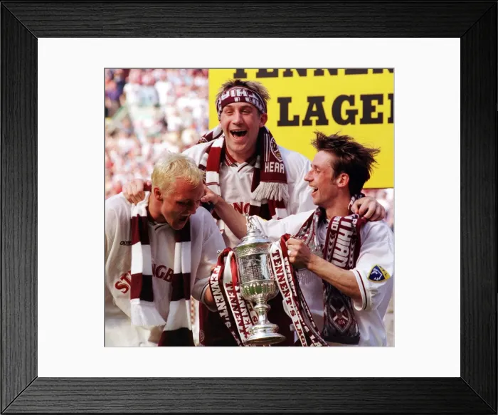 Framed Print : Heart of Midlothian footballers Steve Fulton, Jim Hamilton Framed Print : Heart of Midlothian footballers Steve Fulton, Jim Hamilton