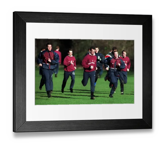 Framed Print : Heart of Midlothian footballers David Weir, Neil McCann