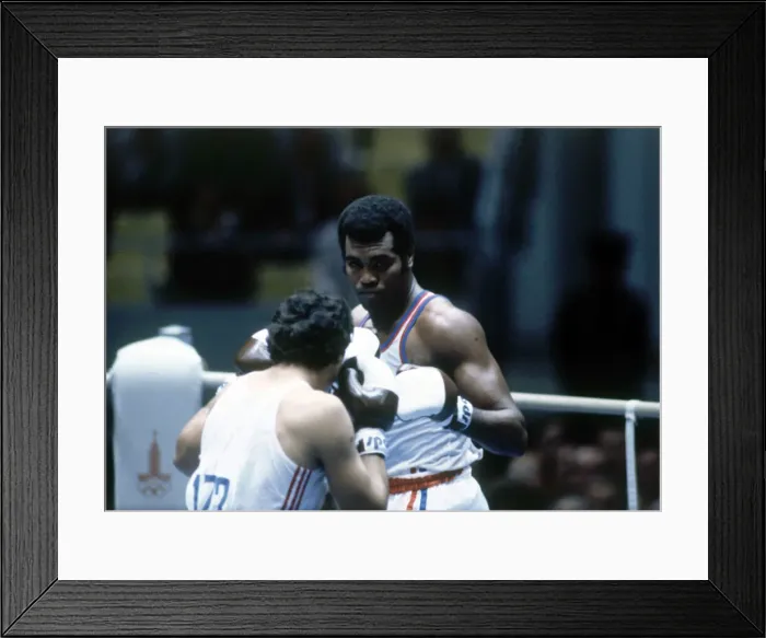 Framed Print : Olympic Games Moscow 1980 Boxing. Tefilio Stevenson of Cuba Framed Print : Olympic Games Moscow 1980 Boxing. Tefilio Stevenson of Cuba