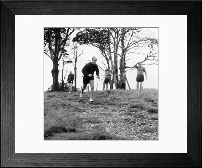 Framed Print : Stoke City pre-season training in Trentham Park, 22nd July 1965