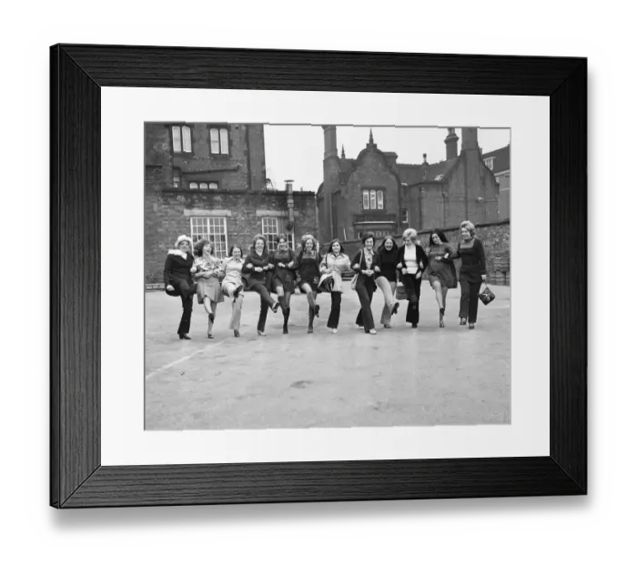 Framed Print : Wifes of Stoke City FC Players, who will be heading to Wembley Stadium this weekend to Framed Print : Wifes of Stoke City FC Players, who will be heading to Wembley Stadium this weekend to