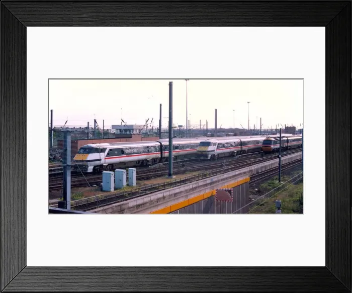 Framed Print : Some Inter-City 225s and 125s standing at Heaton Depot on 29th July 1998 Framed Print : Some Inter-City 225s and 125s standing at Heaton Depot on 29th July 1998