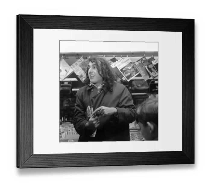 Framed Print : The American falsetto singer Tiny Tim was besieged by autograph hunters when fans