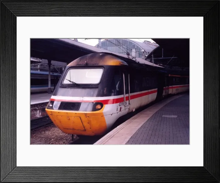 Framed Print : The Inter-City 125 standing at the Central Station, Newcastle on 1st July 1995