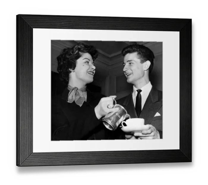 Framed Print : 19 year old Barbara Lyon and Richard Lyon. 22 / 02 / 1954 Framed Print : 19 year old Barbara Lyon and Richard Lyon. 22 / 02 / 1954