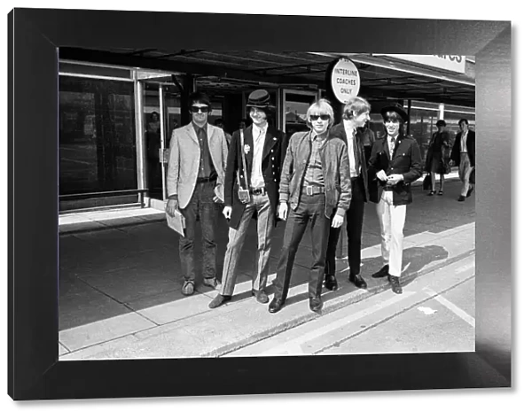 British rock group The Yardbirds at london airport as they leave for Canada as they start