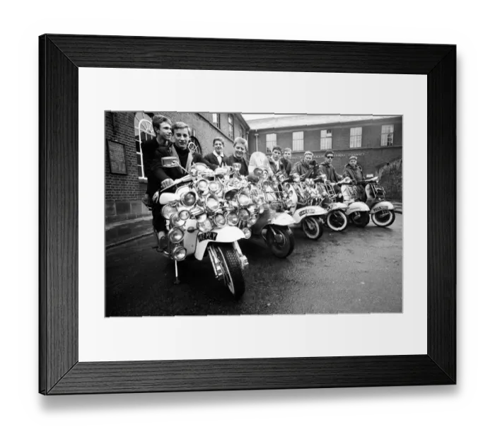 Framed Print : Mods in Peckham, South London, May 1964. Including John Rogers