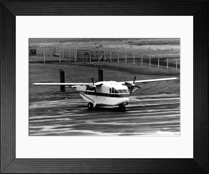 Framed Print : A Shorts Skyvan at Newcastle Airport. 10  /  01  /  1990