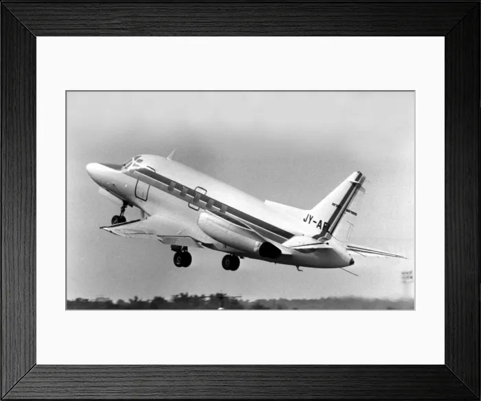 Framed Print : The Rockwell Sabreliner jet aircraft taking off during the 1978 Farnborough Airshow