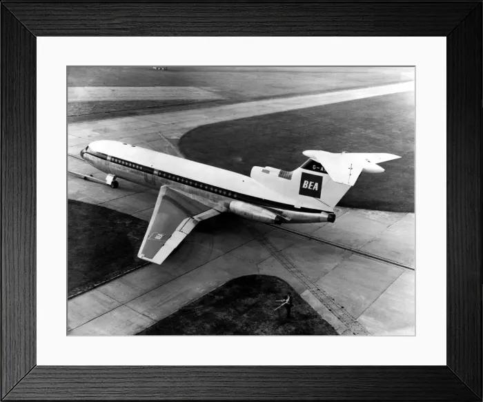 Framed Print : A De Havilland Trident airliner, later to be known as the Hawker Siddeley Trident Framed Print : A De Havilland Trident airliner, later to be known as the Hawker Siddeley Trident