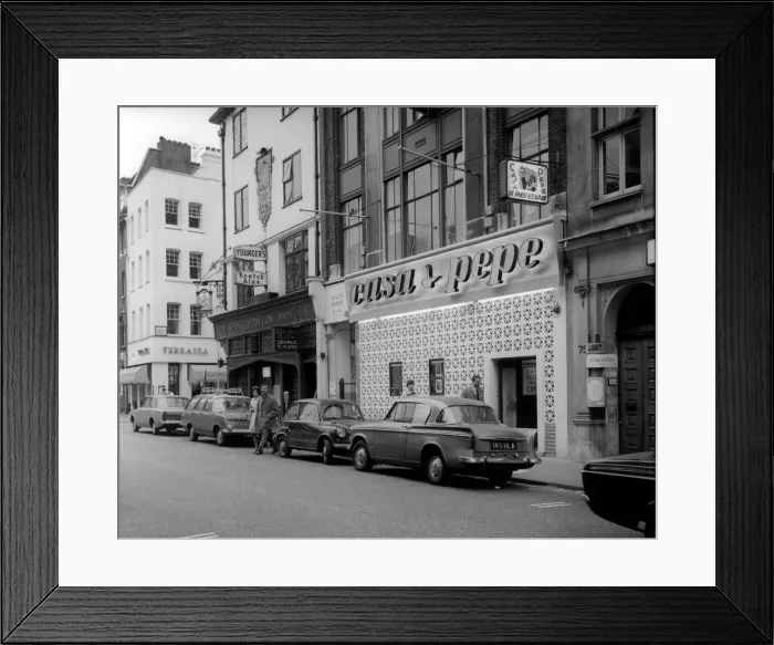 Framed Print : Firth Street Soho London May 1968 Casa & Pepe Spanish Restaurant Golden Lion Framed Print : Firth Street Soho London May 1968 Casa & Pepe Spanish Restaurant Golden Lion