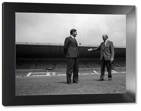 Matt Busby introduces new Manchester United manager Frank O Farrell to Old Trafford