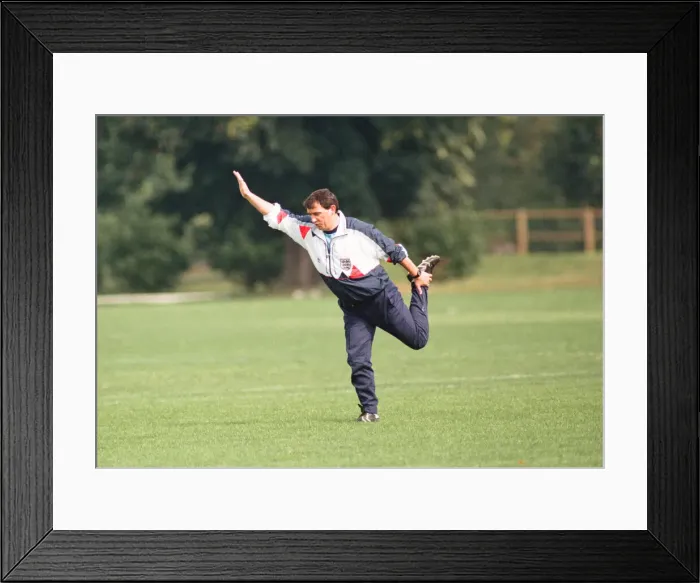 Framed Print : England manager Graham Taylor taking charge of a training session