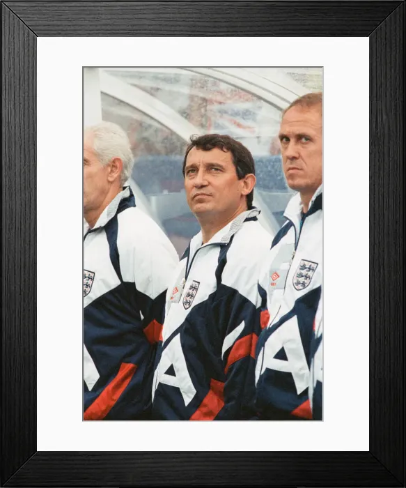 Framed Print : England manager Graham Taylor watches his team in action the USA at the Foxboro Stadium Framed Print : England manager Graham Taylor watches his team in action the USA at the Foxboro Stadium
