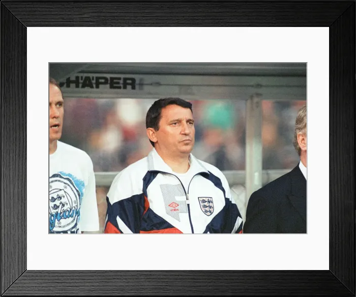 Framed Print : England manager Graham Taylor watches his side in action against Poland during the World Framed Print : England manager Graham Taylor watches his side in action against Poland during the World