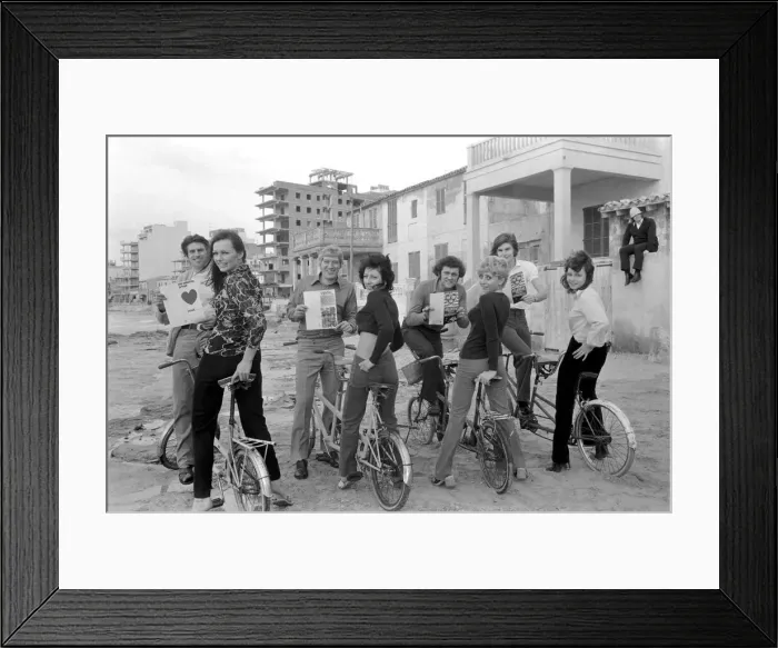 Framed Print : Love and Romance: Valentines Day Couples in Spain. On a bicycle made for two Framed Print : Love and Romance: Valentines Day Couples in Spain. On a bicycle made for two