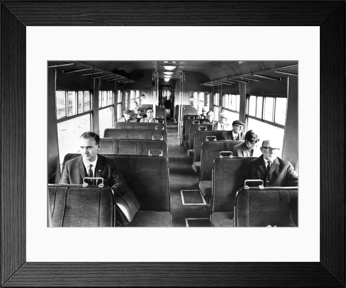 Framed Print : The interior of one of the Diesel Multiple Units cariiages that run on the Riverside Line Framed Print : The interior of one of the Diesel Multiple Units cariiages that run on the Riverside Line