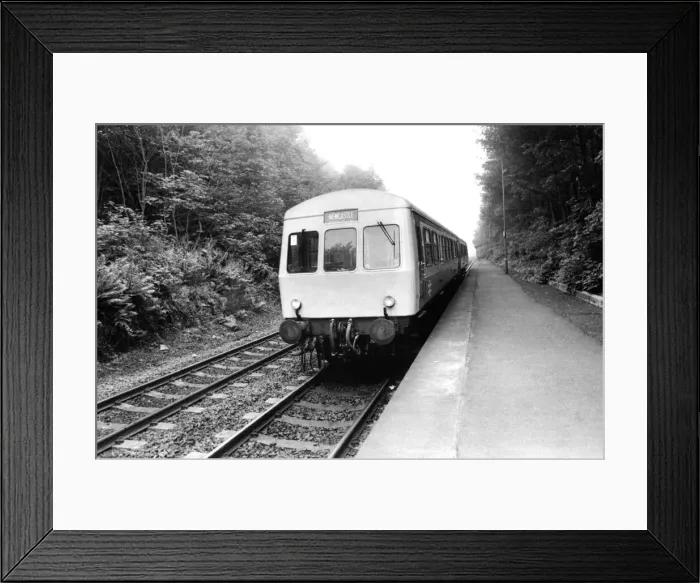 Framed Print : One of British Rails Diesel Multiple Units at one of the rural stations on the Newcastle Framed Print : One of British Rails Diesel Multiple Units at one of the rural stations on the Newcastle