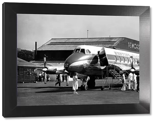 This Vickers Viscount airliner was a surprise visitor to Woolsington (Newcastle Airport)