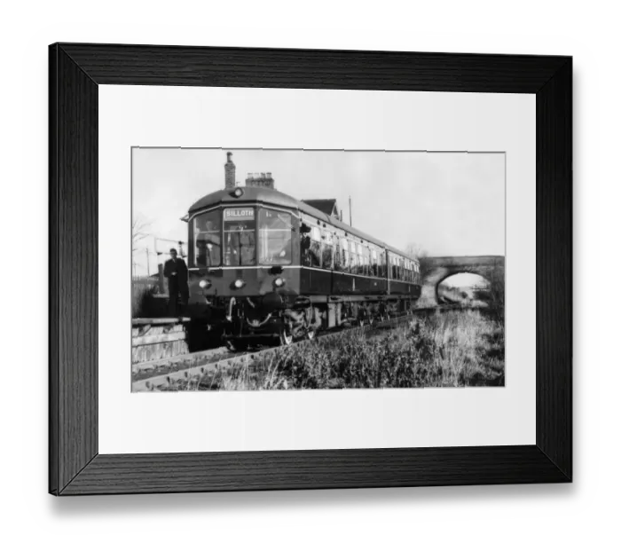 Framed Print : A diesel train at Kirkbride in Cumbria which was inspected by the Mayor of Carlisle, Coun