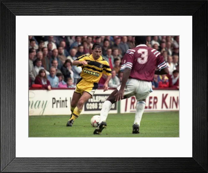 Framed Print : Coventry City v West Ham at Upton Park. The final score was 0-1 to the Sky Blues