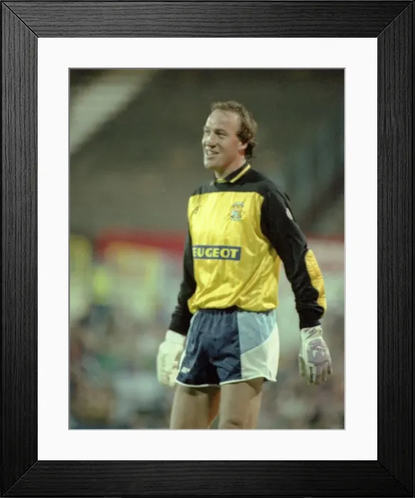 Framed Print : Coventry City v Aston Villa at Highfield Road. The final score was a 1-0 win to the Sky