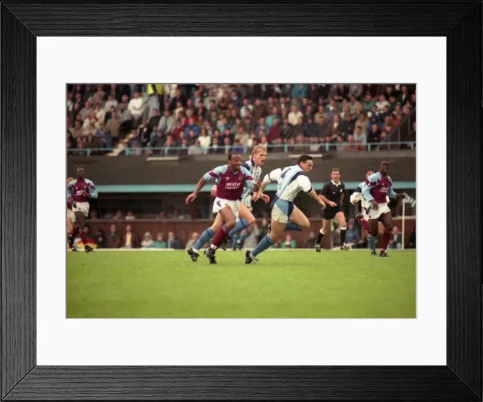 Framed Print : Coventry City v Aston Villa at Highfield Road. The final score was a 1-0 win to the Sky Framed Print : Coventry City v Aston Villa at Highfield Road. The final score was a 1-0 win to the Sky