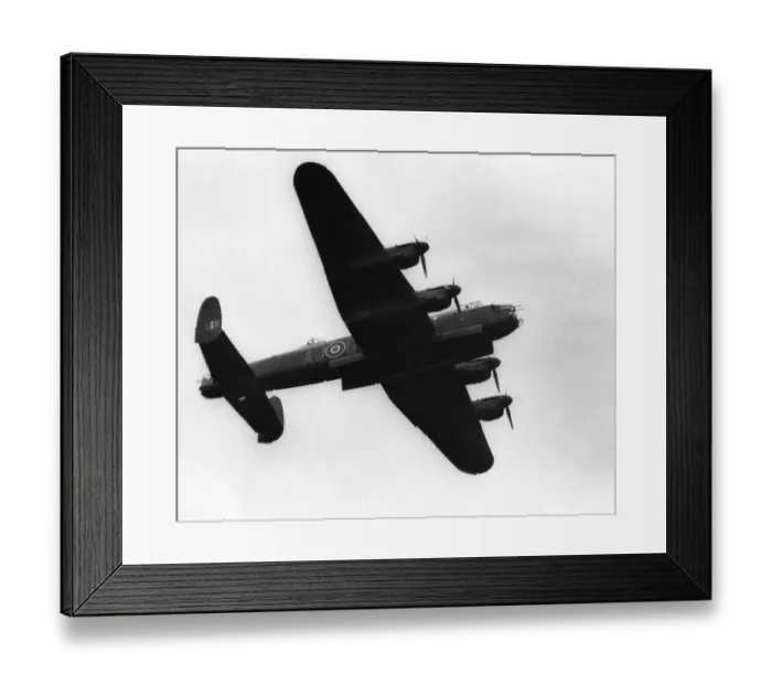 Framed Print : A World War Two RAF Avro Lancaster bomber aircraft, complete with Guy Gibson Framed Print : A World War Two RAF Avro Lancaster bomber aircraft, complete with Guy Gibson
