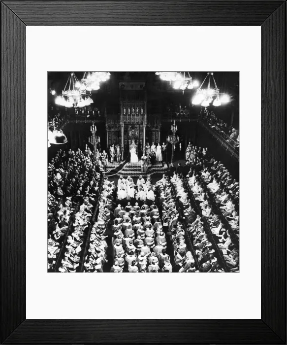 Framed Print : The House of Lords during the ceremony of Queen Elizabeth Framed Print : The House of Lords during the ceremony of Queen Elizabeth