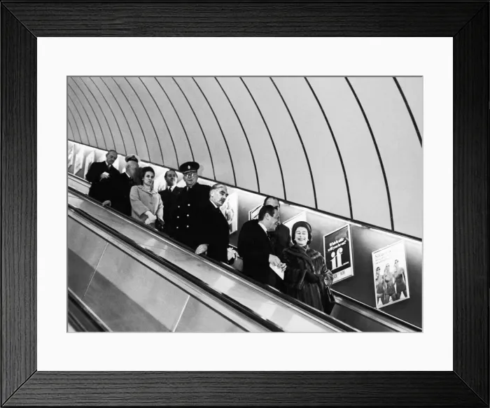 Framed Print : The Queen opening the Victoria Line, London. 10th March 1969